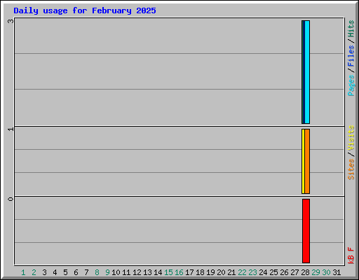 Daily usage for February 2025