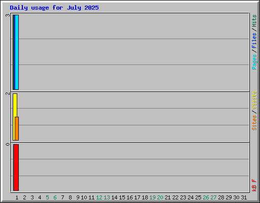 Daily usage for July 2025