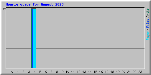Hourly usage for August 2025