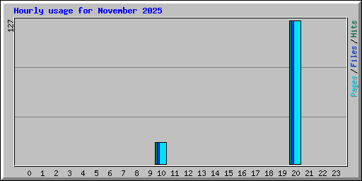 Hourly usage for November 2025