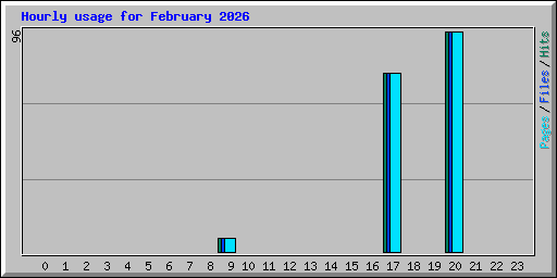 Hourly usage for February 2026