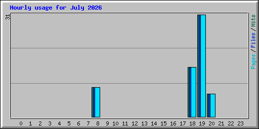 Hourly usage for July 2026